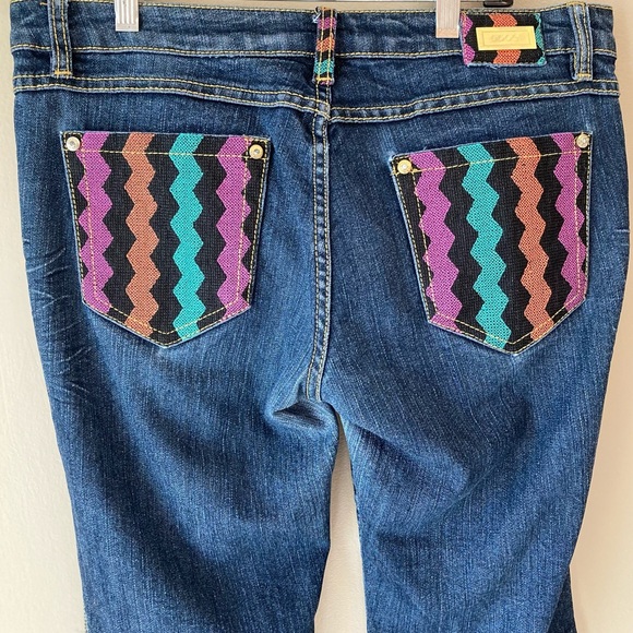 VINTAGE COOGI Jeans RARE! Women’s size 9/10 colourful artistic cool streetwear - Picture 6 of 12